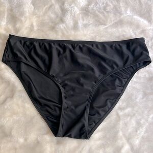 BOBBIE BROOKS 🏖👙 SOLID BLACK BIKINI SWIM BOTTOMS Size Women’s Plus 2X